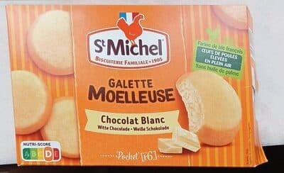 Galette moelleuse chocolat blanc