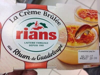 La creme brulée au Rhum
