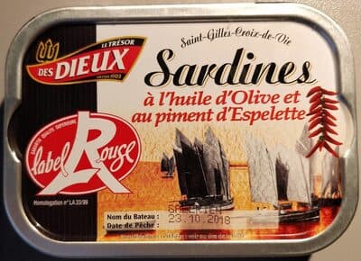 Sardines à l'huile et piment d'Espelette