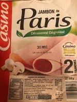 Jambon de Paris supérieure Découenné Dégraissé 2 tranches