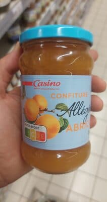 Confiture allégée d'abricot 30% de sucres en moins