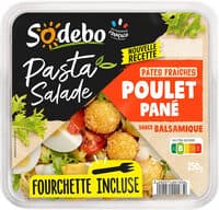 Pasta salade pâtes fraîches poulet pané