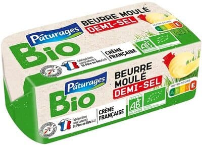 BEURRE BIOLOGIQUE 1/2 SEL MOULE 250g origine France