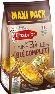 Petits pains grillés au blé complet