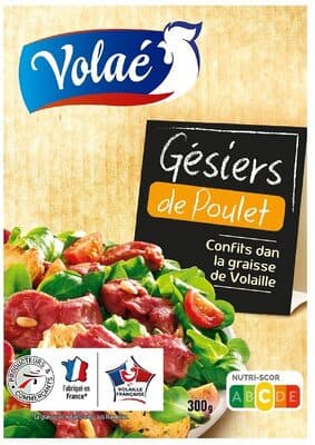 GESIERS DE POULET CONFITS DANS LA GRAISSE DE CANARD - 300g