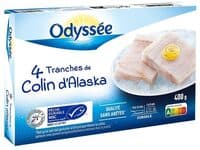 Tranches de colin d'Alaska MSC 4x100g