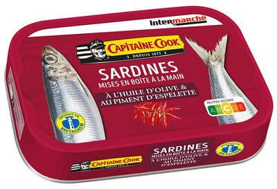Sardines à l'huile d'olive et piments d'Espelette 115g
