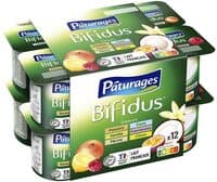 Bifidus aromatisé 12x125g coco framboise passion peche citron vanille