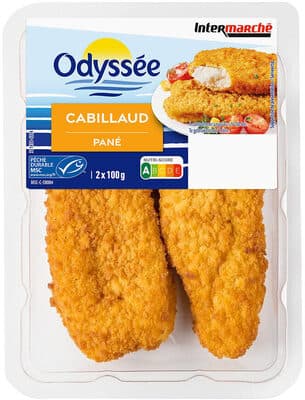 Pané de cabillaud x2 - MSC - 200g