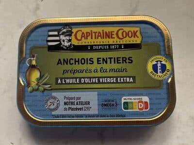 Anchois entiers à l'huile d'olive vierge extra