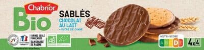 Biscuits nappes chocolat au lait bio