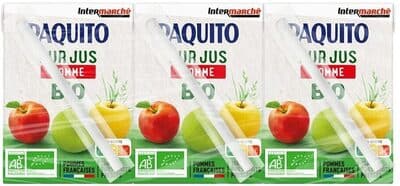 Pj pomme bio briquette 6x20cl