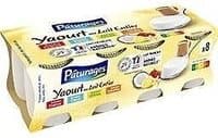 YAOURT AU LAIT ENTIER POT VERRE PANACHE 8X125G - fraise, vanille, noix de coco, citron