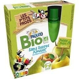 GOURDES Purée de fruits Pommes poires SSA - BIO - 4 x 90 g