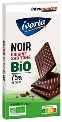 Tablette dégustation BIO - Chocolat noir pure origine Sao Tomé 76% - 100g