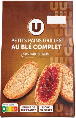 Petits pains grillés au blé complet - 225g