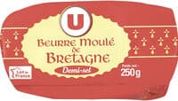 Beurre moulé de Bretagne demi-sel 80% MG plaquette de 250g