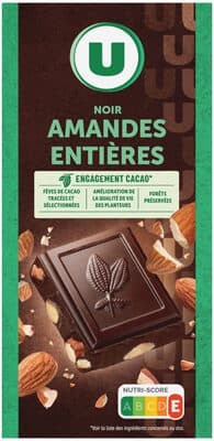 Chocolat noir aux amandes Tablette de 200g
