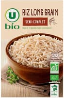 Riz long semi-complet étuvé 10 minutes paquet de 500g
