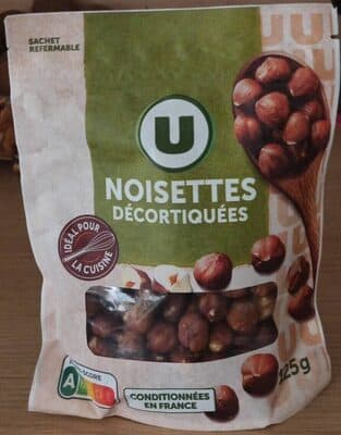 Noisettes décortiquées, sachet, 125g