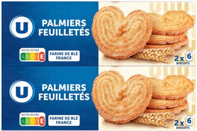 Palmiers feuilletés 2x100g