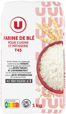 Farine de blé pâtissière T45 paquet de 1Kg