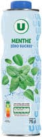 Boisson concentrée à diluer à la menthe sans sucres bouteille de 75cl
