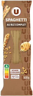Pâtes Spaghetti au blé complet sachet de 500g