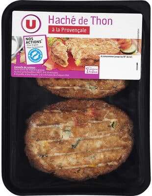 Haché de thon à la Provençale, transformé en France, barquette de 200g