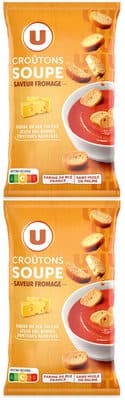 Croûtons ronds frits pour soupe saveur fromage 2x90g - 180g