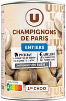 Champignons de Paris entiers 1er choix - Boîte 230g