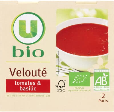 Soupe Velouté de tomates et basilic - 2 briques de 30cl