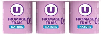Fromage blanc frais nature, 0%MG, 6x60g