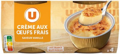 Crème aux oeufs à la vanille