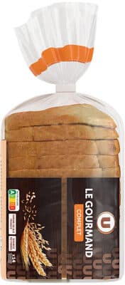 Pain de mie gourmand complet tranches épaisses 500g