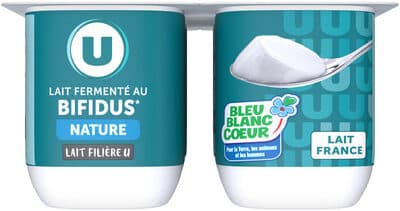 Lait fermenté au lait entier au bifidus nature 4x125g