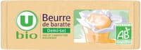Beurre demi sel de baratte - plaquette de 250g