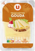 Gouda au lait pasteurisé 30%MG - Barquette 10 tranches, 200g