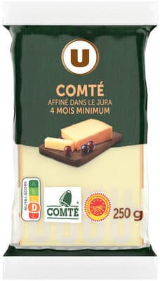 Comté AOP au lait cru 34%de matière grasse 250g
