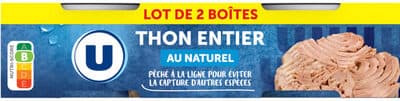 Thon listao au naturel pêché ligne x2 - 280g