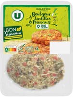 Galette boulgour lentilles poireaux bon et végétarien - x2 200g