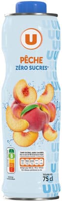 Boisson concentré a la pêche aromatisée 0 sucres - 75cl