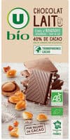 Chocolat lait amandes caramélisées pointe de sel 100g