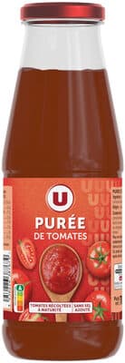 Purée de tomates fraîches sans sel ajouté bouteille de 700g