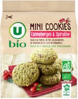 Mini cookies cranberries & spiruline