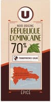 Chocolat noir 70% cacao République Dominicaine Tablette de 100g