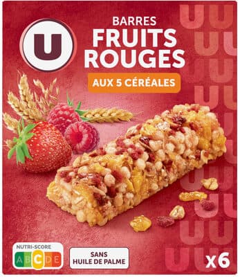 Barre de céréales fruits rouges