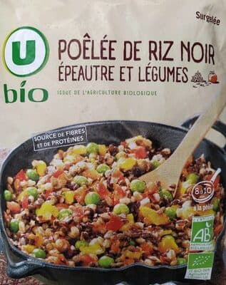 Poelée de riz noir épeautre et légumes 600g
