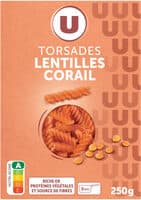 Torsades lentilles corail