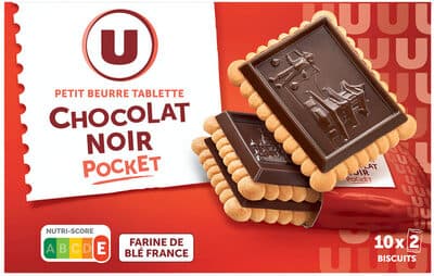 Petit beurre tablette de chocolat noir, pocket 250g